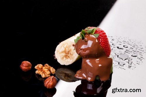 Assorted fruits and chocolate-5xJPEGs