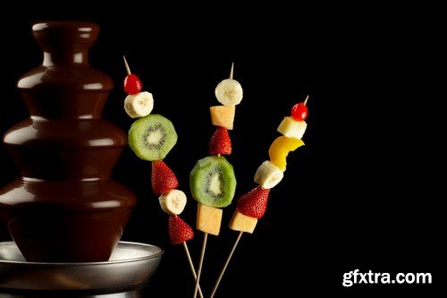 Assorted fruits and chocolate-5xJPEGs