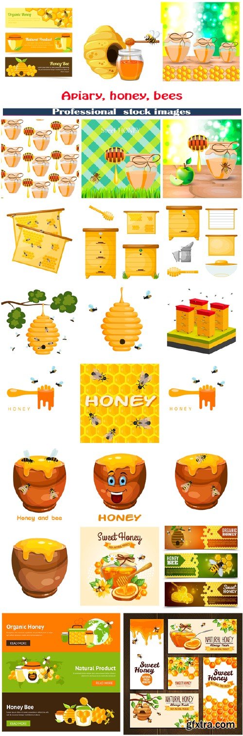 Apiary, honey, bees