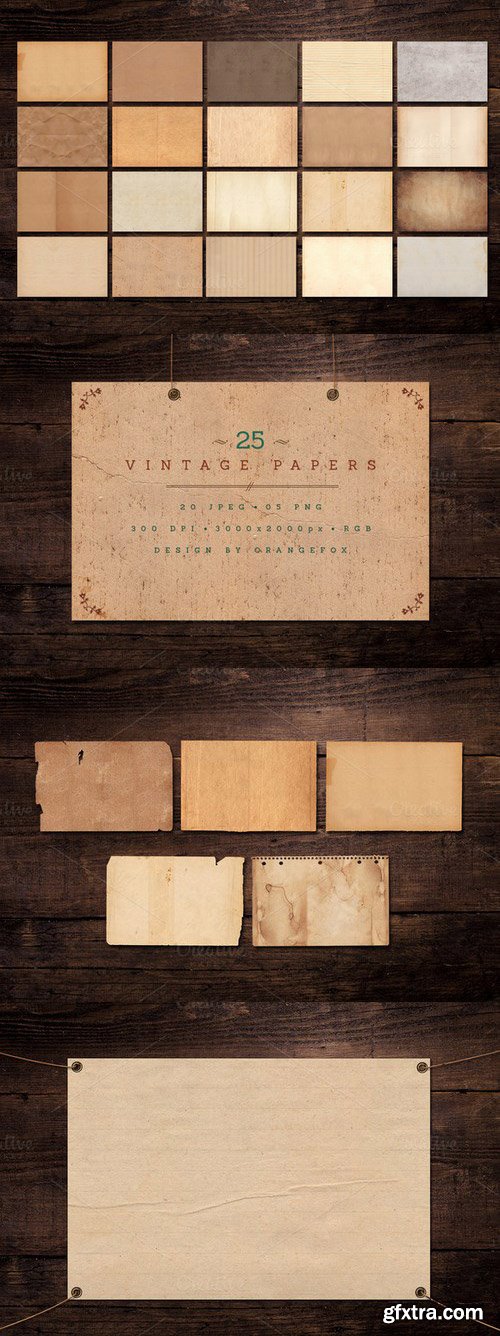 CM - 25 Vintage Paper Textures 434237