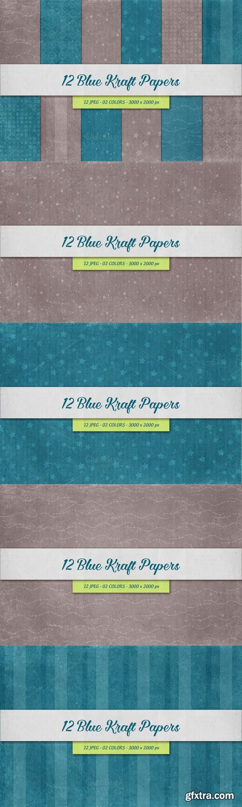 CM - 12 Blue Kraft Papers 406050