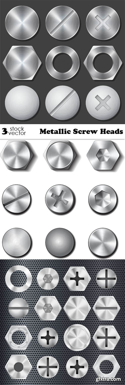 Vectors - Metallic Screw Heads