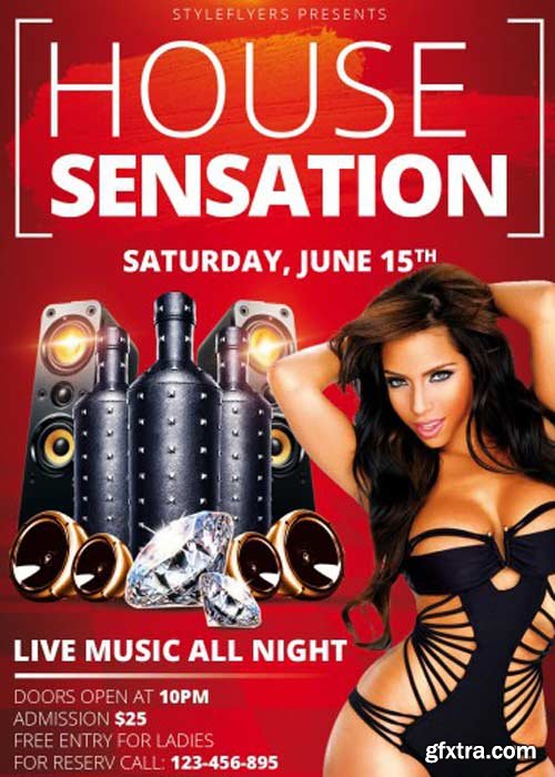 House Sensation PSD Flyer Template