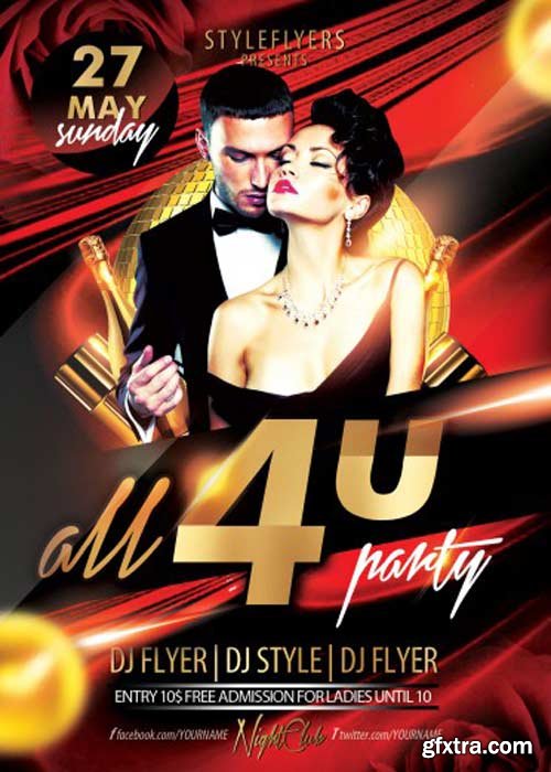 All 4u Party PSD Flyer Template