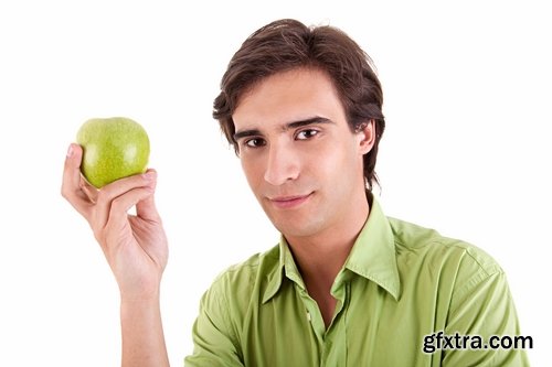 Collection of people man eating apple fruit vitamin benefits 25 HQ Jpeg