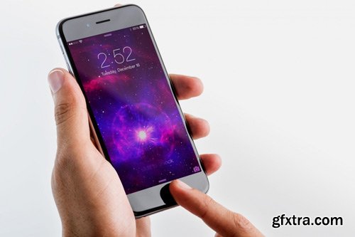 Iphone 6 Spacegray PSD Mockup 03