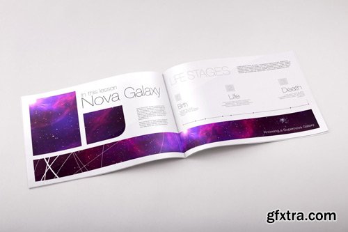 Softcover Landscape Catalog PSD Mockup 02