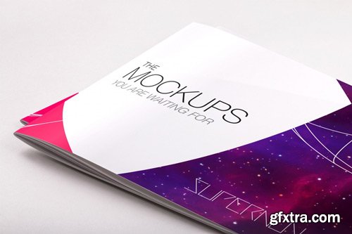 Softcover Landscape Catalog PSD Mockup 04