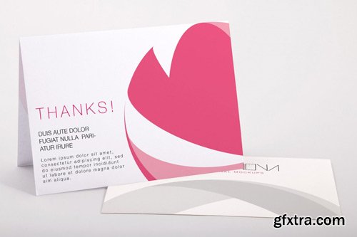 Bifold Thank You Card PSD Mockup 01