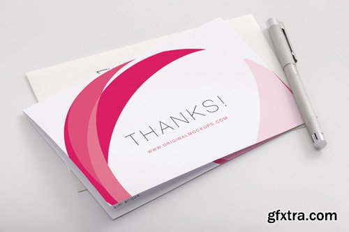 Bifold Thank You Card PSD Mockup 02