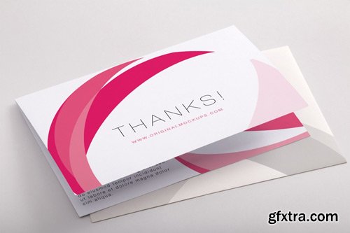 Bifold Thank You Card PSD Mockup 03