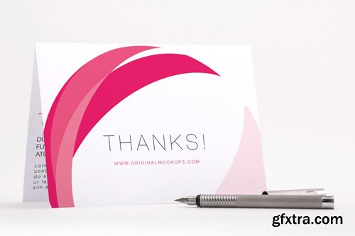 Bifold Thank You Card PSD Mockup 04