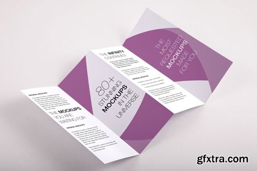 Legal Quadfold Brochure PSD Mockup 01