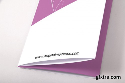 Legal Quadfold Brochure PSD Mockup 03