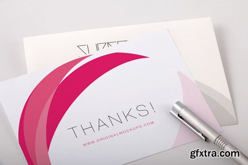 Thank You Card PSD Mockup 02