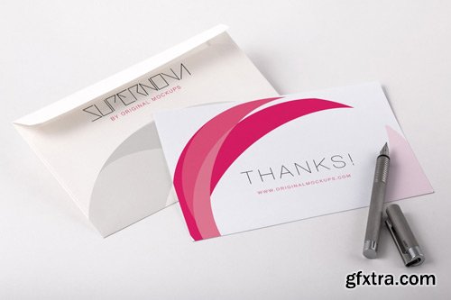 Thank You Card PSD Mockup 01