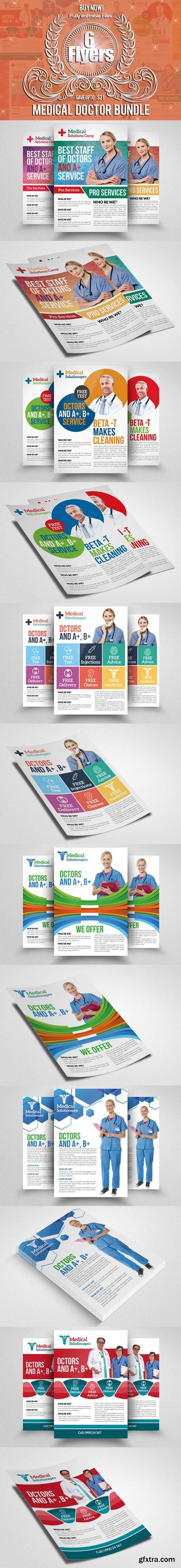 CM - 6 Medical Doctor Flyers Bundle 667382