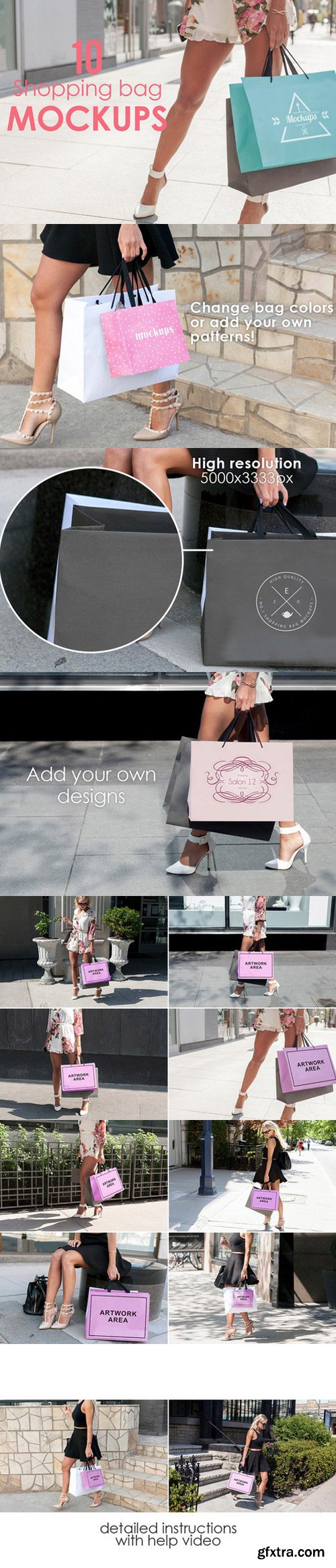 CM - 10 Shopping Bag Mockups 668819