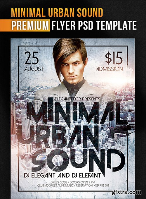 Minimal Urban Sound – Flyer PSD Template + Facebook Cover