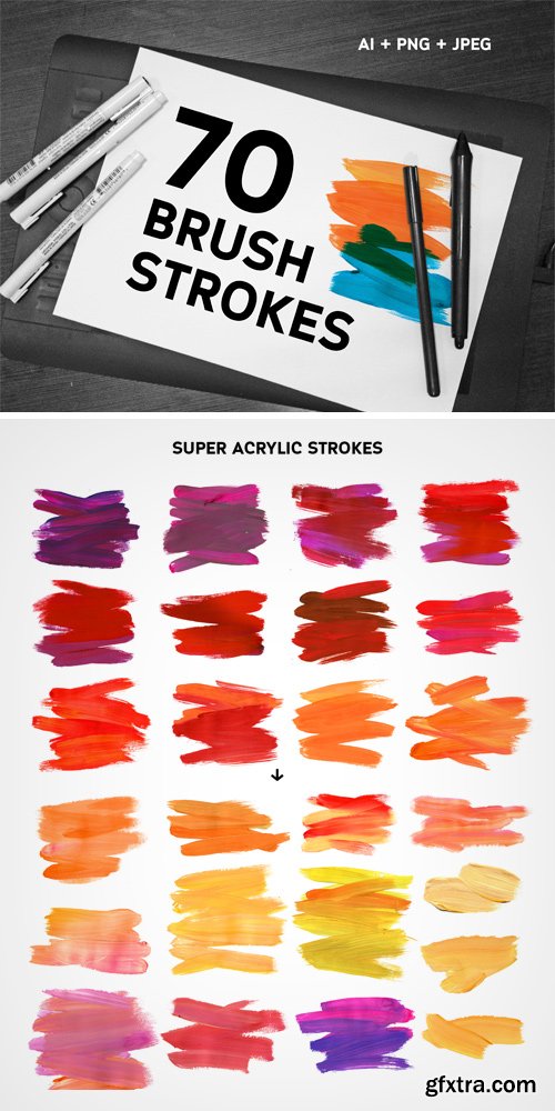 CM 314615 - 70 Acrylic Vector Strokes