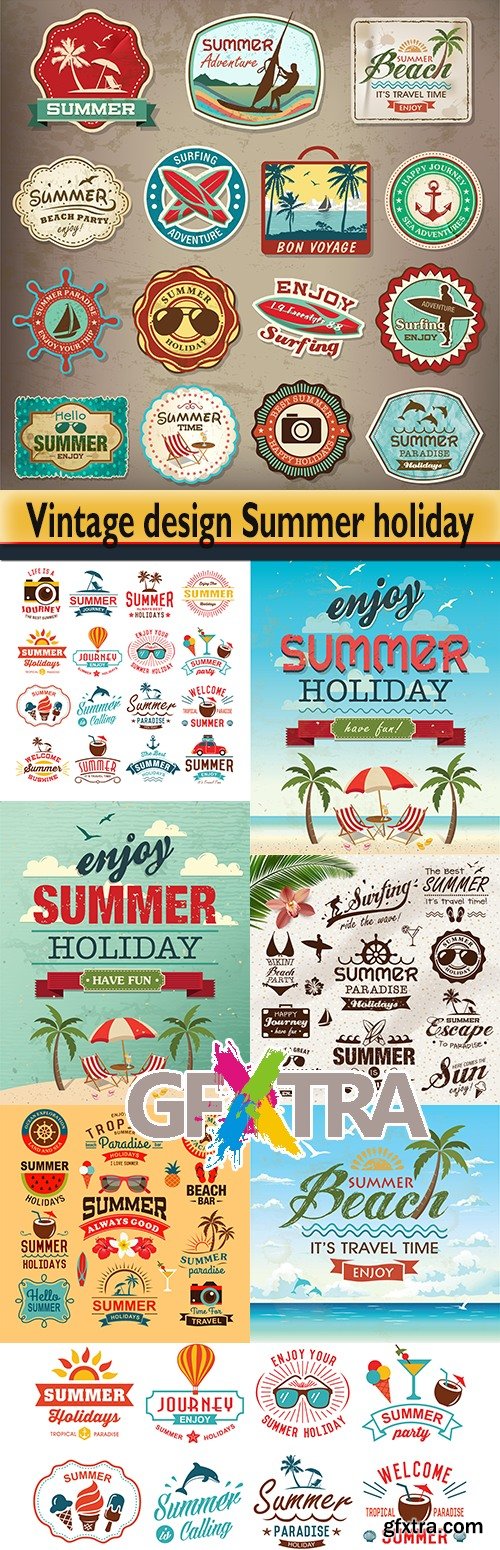 Vintage design Summer holiday