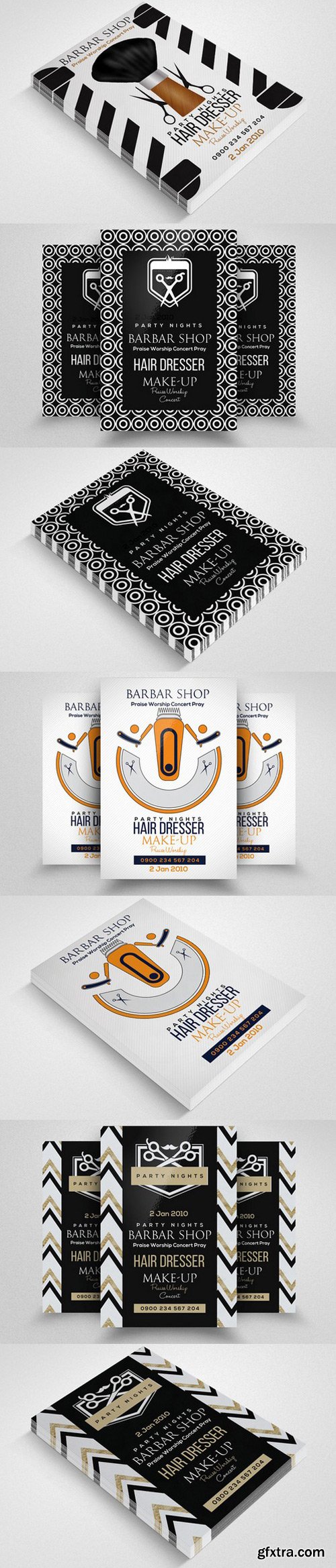 CM - 6 Barber Shop Flyers Bundle 667703