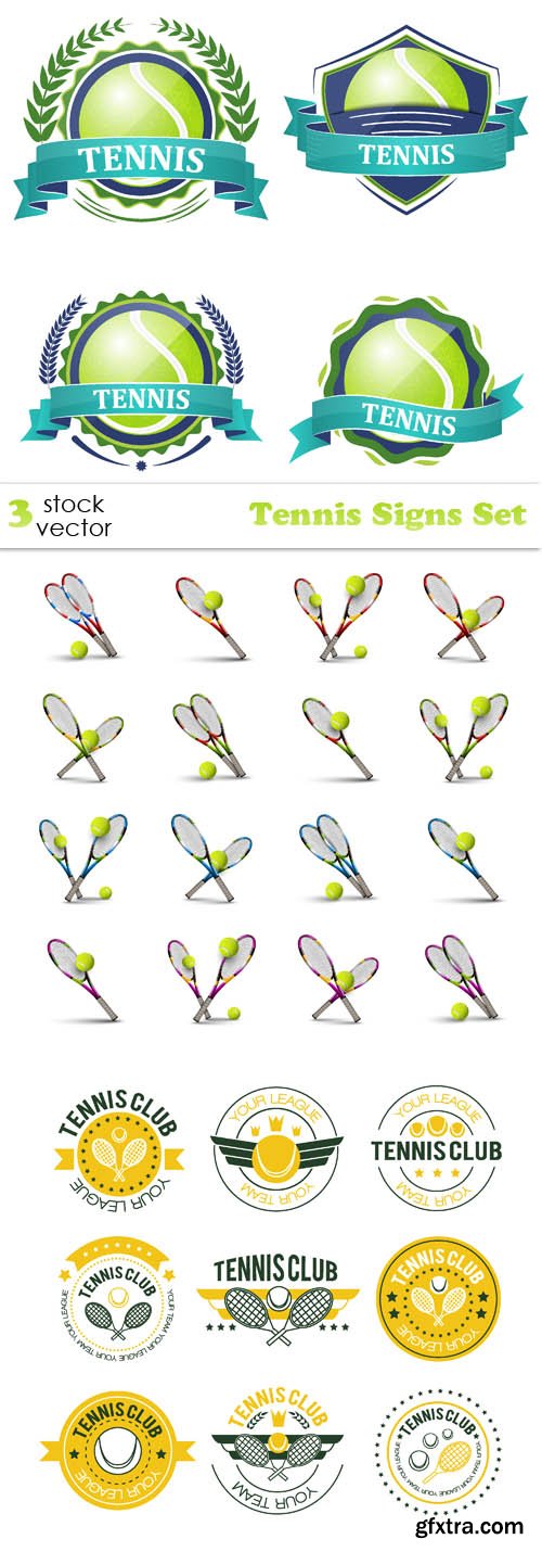 Vectors - Tennis Signs Set