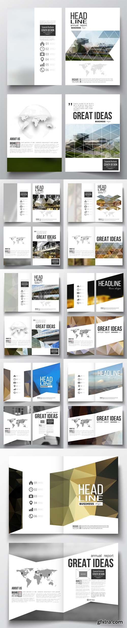 Vector Set - Business Templates for Brochure Magazine, Booklet 3