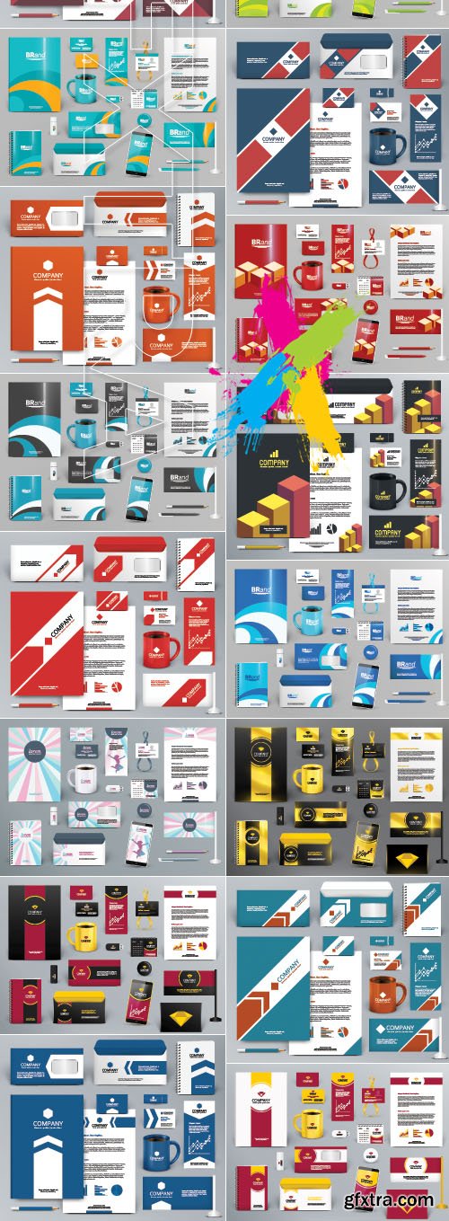 Corporate identity business templates vector 21