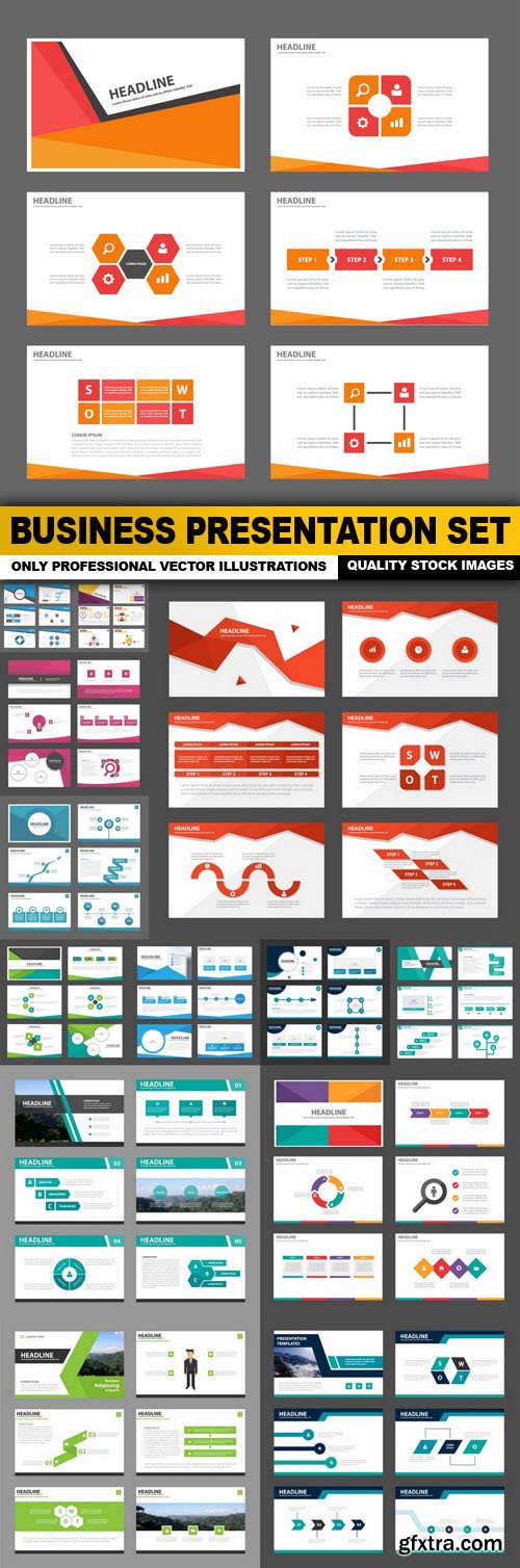 Business Presentation Set - 15 Vector