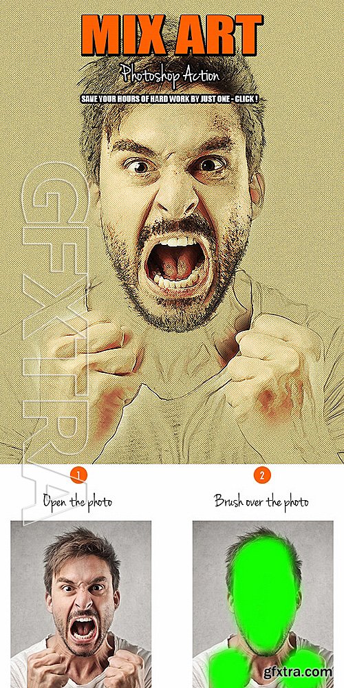 GraphicRiver - Mix Art Photoshop Action 15995287