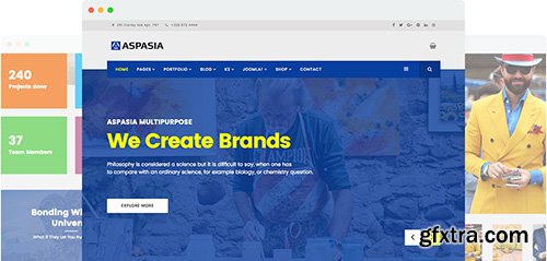 JoomShaper - JS Aspasia v1.0 - Responsive Joomla 3.x Template for Small Business and Portfolios Sites