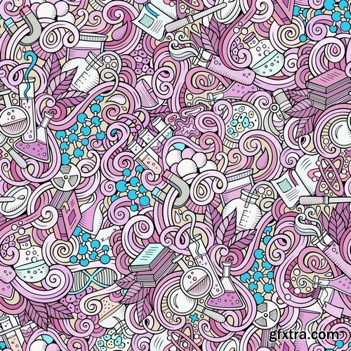 Cartoon & Doodles Seamless Pattern - 25xEPS