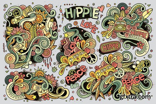 Cartoon & Doodles Seamless Pattern - 25xEPS