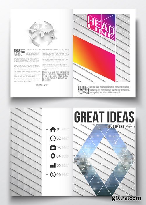 Set of Business Templates, Brochure, Magazine, Flyer & Booklet - 25xEPS