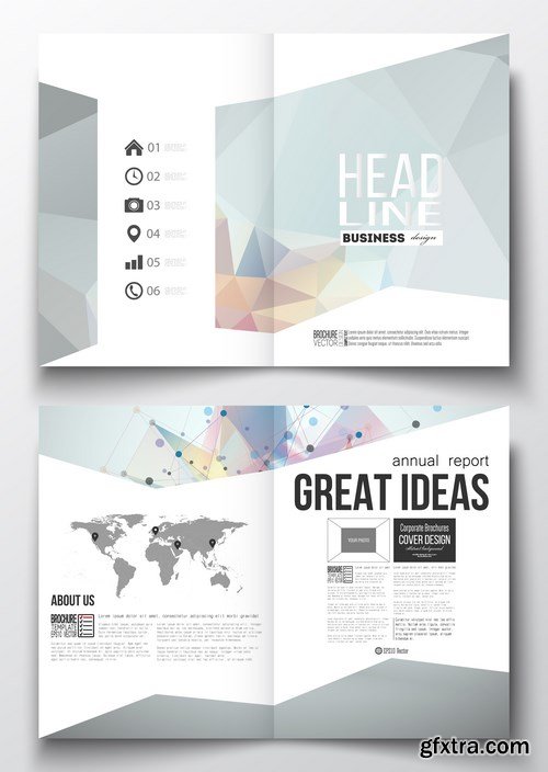 Set of Business Templates, Brochure, Magazine, Flyer & Booklet - 25xEPS