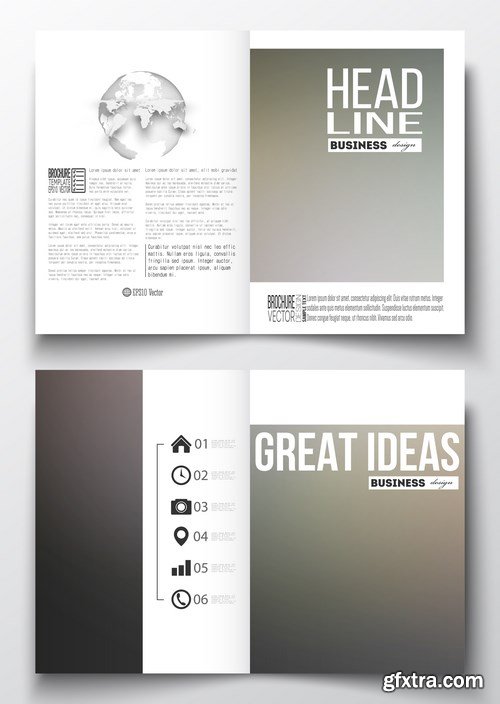 Set of Business Templates, Brochure, Magazine, Flyer & Booklet - 25xEPS