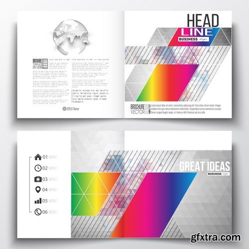 Set of Business Templates, Brochure, Magazine, Flyer & Booklet - 25xEPS