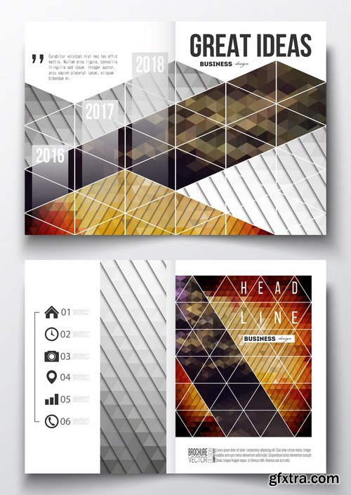 Set of Business Templates, Brochure, Magazine, Flyer & Booklet - 25xEPS