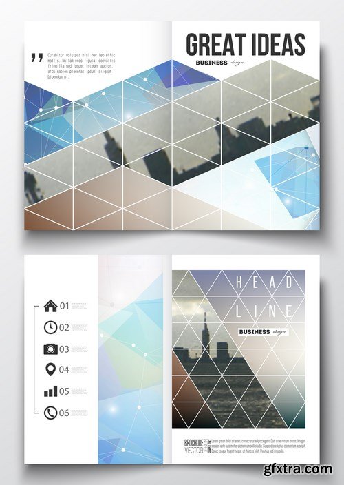 Set of Business Templates, Brochure, Magazine, Flyer & Booklet - 25xEPS