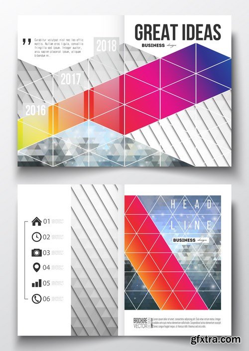 Set of Business Templates, Brochure, Magazine, Flyer & Booklet - 25xEPS