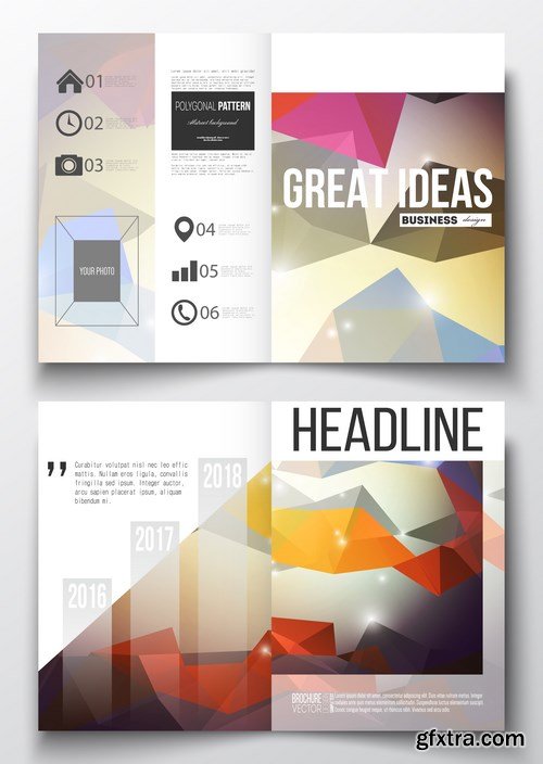 Set of Business Templates, Brochure, Magazine, Flyer & Booklet - 25xEPS