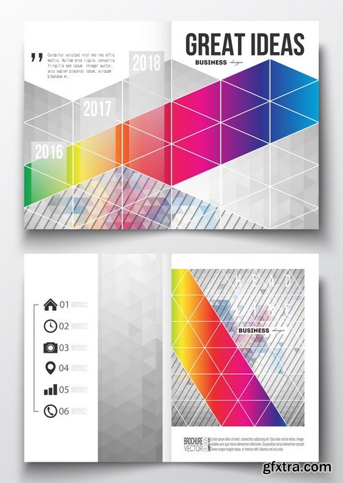 Set of Business Templates, Brochure, Magazine, Flyer & Booklet - 25xEPS