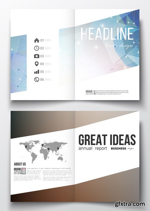 Set of Business Templates, Brochure, Magazine, Flyer & Booklet - 25xEPS