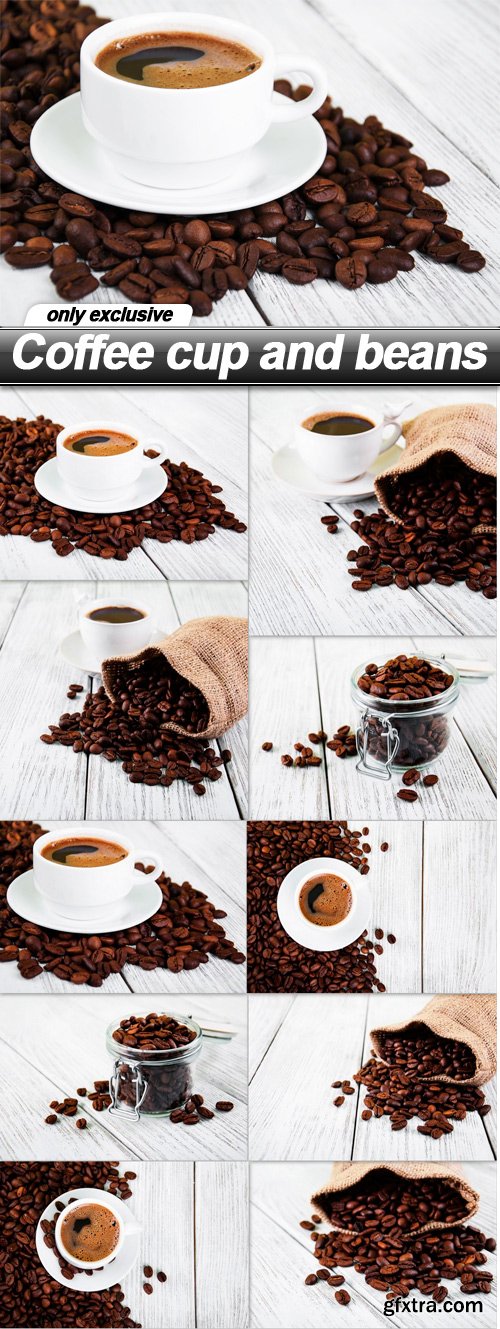 Coffee cup and beans - 10 UHQ JPEG