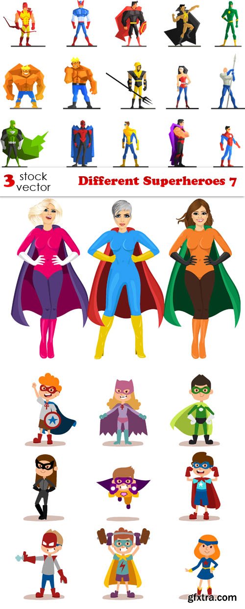 Vectors - Different Superheroes 7