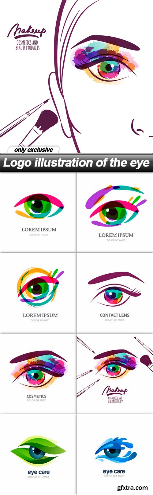 Logo illustration of the eye - 9 EPS