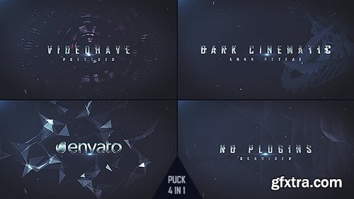 Videohive - Dark Cinematic Logo Reveal Pack 4 in 1 - 15753344