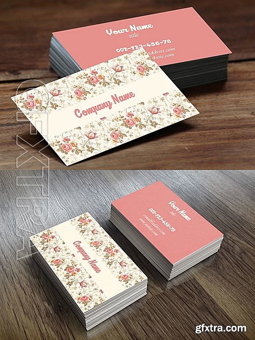 CM - Vintage Flower Busness Card 672046