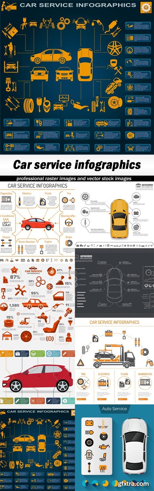 Car service infographics-8xEPS